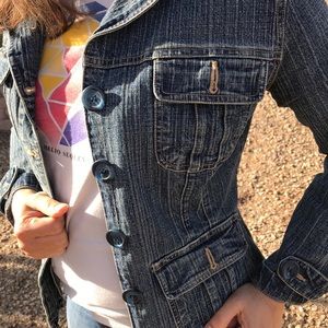 Acid wash jean jacket